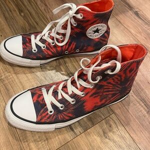 Converse Red and Blue high tops